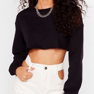 Nasty Gal Sit Back Cropped Sweater